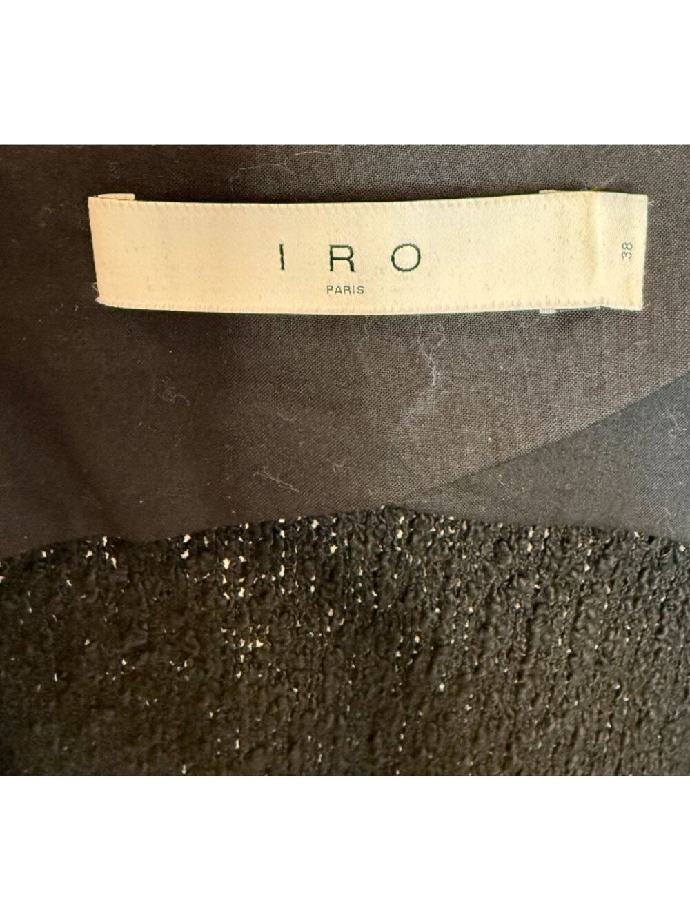 IRO Shavani Boucle knit Fringe Jacket Black - Size 38/ 4 - Picture 8 of 9